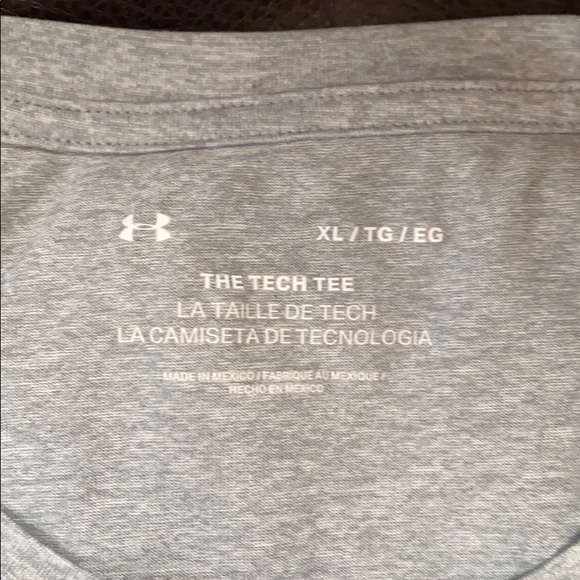 Under Armour Shirts XL Light Grey Dark Grey - Picture 2 of 5